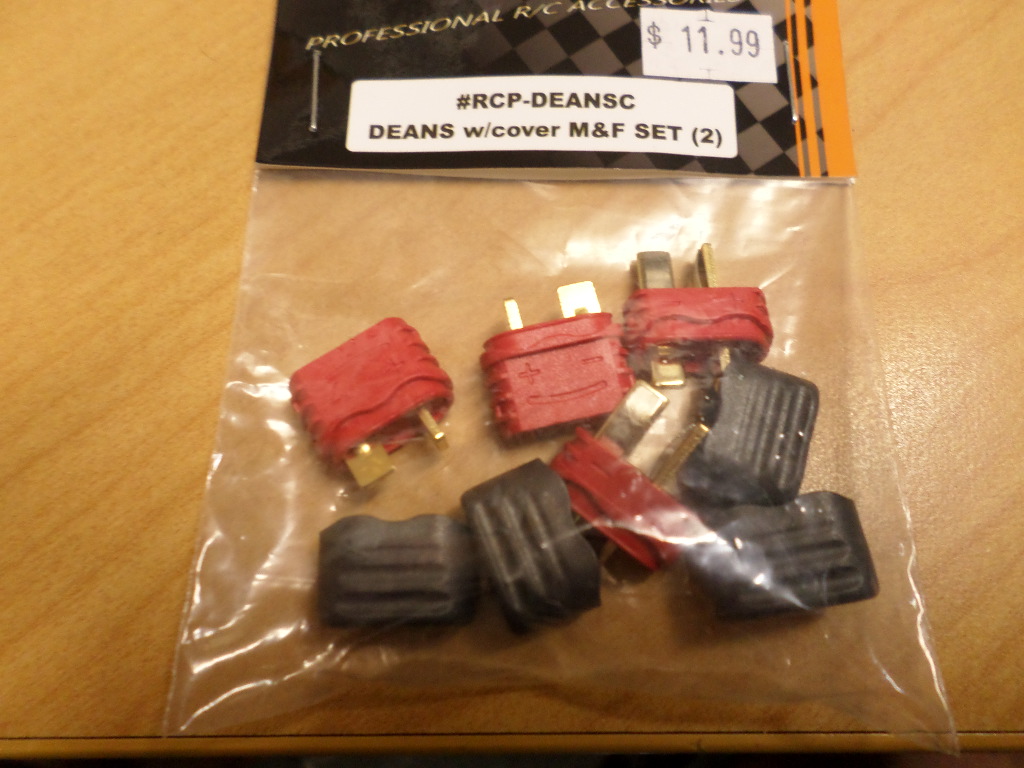(image for) RC PRO - DEANS PLUGS W/COVER M&F X2